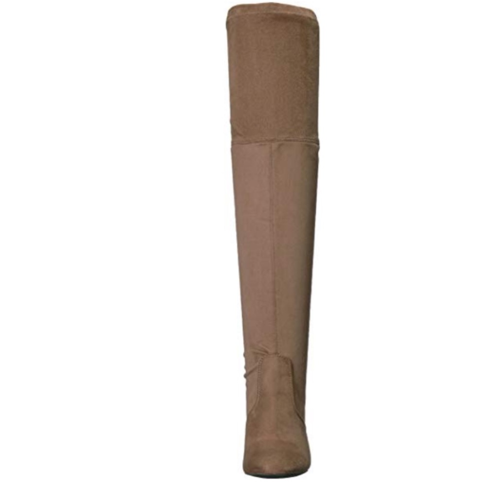 Taking Over The World TAN OTK Kitten Slouch Boot - Picture 5 of 7